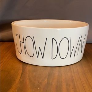 Rae Dunn “CHOW DOWN” pet bowl large